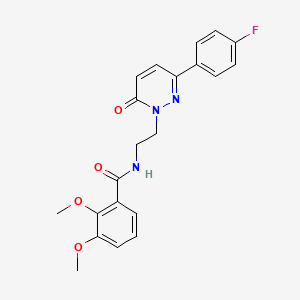molecular formula C21H20FN3O4 B2639932 N-(2-(3-(4-fluorophenyl)-6-oxopyridazin-1(6H)-yl)ethyl)-2,3-dimethoxybenzamide CAS No. 921803-97-6