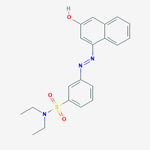 molecular formula C20H21N3O3S B2639937 (E)-N,N-diethyl-3-((3-hydroxynaphthalen-1-yl)diazenyl)benzenesulfonamide CAS No. 327089-62-3