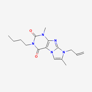 molecular formula C16H21N5O2 B2639938 8-allyl-3-butyl-1,7-dimethyl-1H-imidazo[2,1-f]purine-2,4(3H,8H)-dione CAS No. 887464-33-7