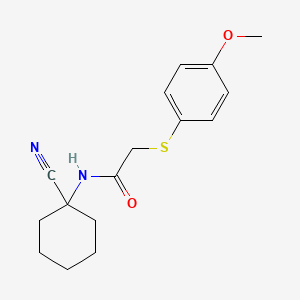 molecular formula C16H20N2O2S B2639989 N-(1-cyanocyclohexyl)-2-[(4-methoxyphenyl)sulfanyl]acetamide CAS No. 1090628-70-8