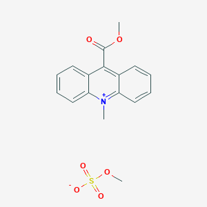 molecular formula C17H17NO6S B026400 9-(Methoxycarbonyl)-10-methylacridin-10-ium methyl sulfate CAS No. 5132-82-1