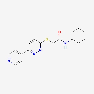 molecular formula C17H20N4OS B2640010 N-cyclohexyl-2-{[6-(pyridin-4-yl)pyridazin-3-yl]sulfanyl}acetamide CAS No. 872701-43-4