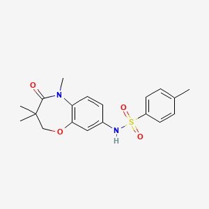 4-methyl-N-(3,3,5-trimethyl-4-oxo-2,3,4,5-tetrahydrobenzo[b][1,4]oxazepin-8-yl)benzenesulfonamide