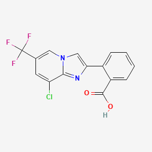 2-[8-Chloro-6-(trifluoromethyl)imidazo[1,2-a]pyridin-2-yl]benzoic acid