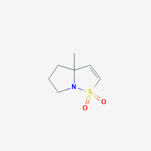 molecular formula C7H11NO2S B2640026 3a-Methyl-3a,4,5,6-tetrahydropyrrolo[1,2-b]isothiazole 1,1-dioxide CAS No. 2166816-79-9