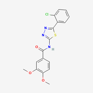 molecular formula C17H14ClN3O3S B2640027 N-[5-(2-chlorophenyl)-1,3,4-thiadiazol-2-yl]-3,4-dimethoxybenzamide CAS No. 364623-91-6