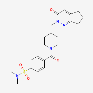 N,N-Dimethyl-4-[4-[(3-oxo-6,7-dihydro-5H-cyclopenta[c]pyridazin-2-yl)methyl]piperidine-1-carbonyl]benzenesulfonamide
