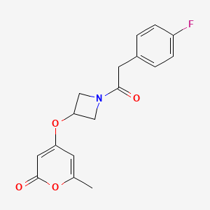 4-((1-(2-(4-fluorophenyl)acetyl)azetidin-3-yl)oxy)-6-methyl-2H-pyran-2-one
