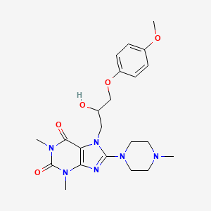 7-(2-hydroxy-3-(4-methoxyphenoxy)propyl)-1,3-dimethyl-8-(4-methylpiperazin-1-yl)-1H-purine-2,6(3H,7H)-dione