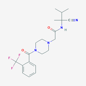 N-(2-Cyano-3-methylbutan-2-yl)-2-[4-[2-(trifluoromethyl)benzoyl]piperazin-1-yl]acetamide