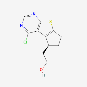 (S)-2-(4-Chloro-6,7-dihydro-5H-cyclopenta[4,5]thieno[2,3-D]pyrimidin-5-YL)ethanol