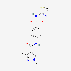 1,3-dimethyl-N-(4-(N-(thiazol-2-yl)sulfamoyl)phenyl)-1H-pyrazole-4-carboxamide
