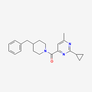 (4-Benzylpiperidin-1-yl)-(2-cyclopropyl-6-methylpyrimidin-4-yl)methanone