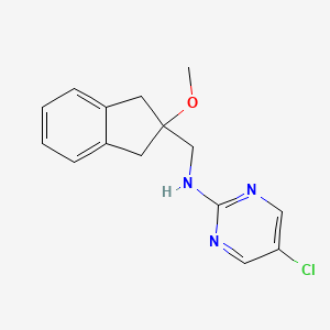 molecular formula C15H16ClN3O B2640055 5-chloro-N-[(2-methoxy-2,3-dihydro-1H-inden-2-yl)methyl]pyrimidin-2-amine CAS No. 2379977-98-5