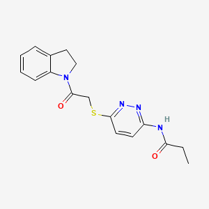 N-(6-((2-(indolin-1-yl)-2-oxoethyl)thio)pyridazin-3-yl)propionamide