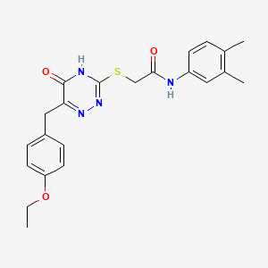 N-(3,4-dimethylphenyl)-2-{[6-(4-ethoxybenzyl)-5-oxo-4,5-dihydro-1,2,4-triazin-3-yl]sulfanyl}acetamide
