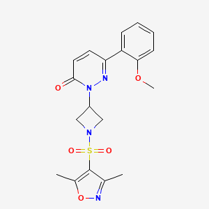 2-[1-[(3,5-Dimethyl-1,2-oxazol-4-yl)sulfonyl]azetidin-3-yl]-6-(2-methoxyphenyl)pyridazin-3-one