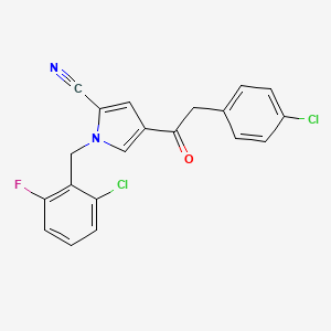 1-(2-chloro-6-fluorobenzyl)-4-[2-(4-chlorophenyl)acetyl]-1H-pyrrole-2-carbonitrile