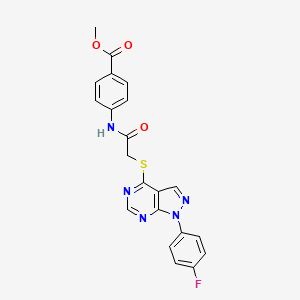 methyl 4-(2-((1-(4-fluorophenyl)-1H-pyrazolo[3,4-d]pyrimidin-4-yl)thio)acetamido)benzoate