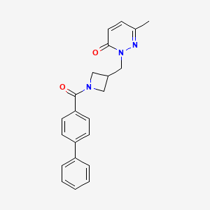 6-Methyl-2-[[1-(4-phenylbenzoyl)azetidin-3-yl]methyl]pyridazin-3-one