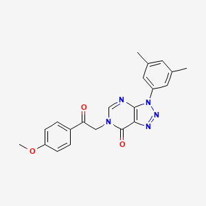 B2640076 3-(3,5-Dimethylphenyl)-6-[2-(4-methoxyphenyl)-2-oxoethyl]triazolo[4,5-d]pyrimidin-7-one CAS No. 872591-29-2
