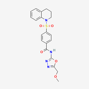 4-(3,4-dihydro-2H-quinolin-1-ylsulfonyl)-N-[5-(methoxymethyl)-1,3,4-oxadiazol-2-yl]benzamide