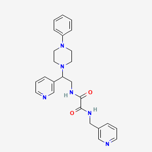 molecular formula C25H28N6O2 B2640080 N-[2-(4-PHENYLPIPERAZIN-1-YL)-2-(PYRIDIN-3-YL)ETHYL]-N'-[(PYRIDIN-3-YL)METHYL]ETHANEDIAMIDE CAS No. 863556-89-2
