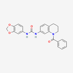 1-(Benzo[d][1,3]dioxol-5-yl)-3-(1-benzoyl-1,2,3,4-tetrahydroquinolin-7-yl)urea