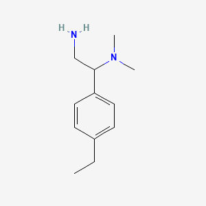 molecular formula C12H20N2 B2640083 [2-Amino-1-(4-ethylphenyl)ethyl]dimethylamine CAS No. 855715-31-0
