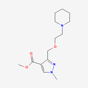 B2640086 Methyl 1-methyl-3-(2-piperidin-1-ylethoxymethyl)pyrazole-4-carboxylate CAS No. 1975118-47-8