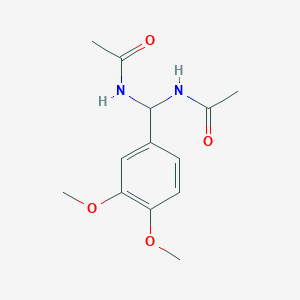 N-[(Acetylamino)(3,4-dimethoxyphenyl)methyl]acetamide