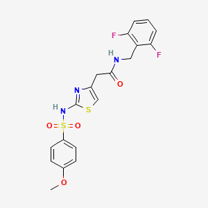 N-(2,6-difluorobenzyl)-2-(2-(4-methoxyphenylsulfonamido)thiazol-4-yl)acetamide