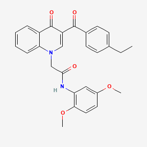 N-(2,5-dimethoxyphenyl)-2-(3-(4-ethylbenzoyl)-4-oxoquinolin-1(4H)-yl)acetamide