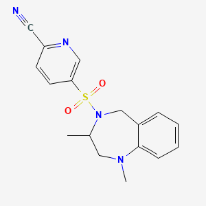 5-[(1,3-dimethyl-2,3,4,5-tetrahydro-1H-1,4-benzodiazepin-4-yl)sulfonyl]pyridine-2-carbonitrile