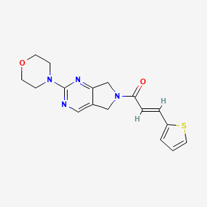 molecular formula C17H18N4O2S B2640109 (E)-1-(2-morpholino-5H-pyrrolo[3,4-d]pyrimidin-6(7H)-yl)-3-(thiophen-2-yl)prop-2-en-1-one CAS No. 2035005-20-8