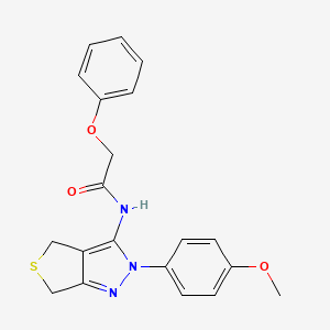 molecular formula C20H19N3O3S B2640111 N-[2-(4-methoxyphenyl)-2H,4H,6H-thieno[3,4-c]pyrazol-3-yl]-2-phenoxyacetamide CAS No. 392255-59-3