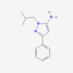 molecular formula C13H17N3 B2640113 1-isobutyl-3-phenyl-1H-pyrazol-5-amine CAS No. 1365629-34-0
