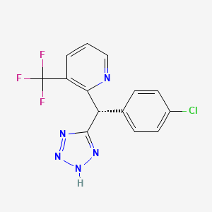 molecular formula C14H9ClF3N5 B2640119 2-[(S)-(4-chlorophenyl)(1H-1,2,3,4-tetrazol-5-yl)methyl]-3-(trifluoromethyl)pyridine CAS No. 2085690-80-6