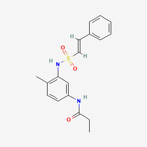 N-[4-methyl-3-[[(E)-2-phenylethenyl]sulfonylamino]phenyl]propanamide
