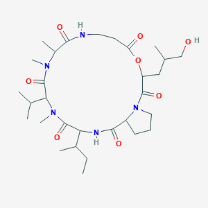 16-Butan-2-yl-3-(3-hydroxy-2-methylpropyl)-10,11,14-trimethyl-13-propan-2-yl-4-oxa-1,8,11,14,17-pentazabicyclo[17.3.0]docosane-2,5,9,12,15,18-hexone