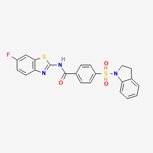 N-(6-fluorobenzo[d]thiazol-2-yl)-4-(indolin-1-ylsulfonyl)benzamide
