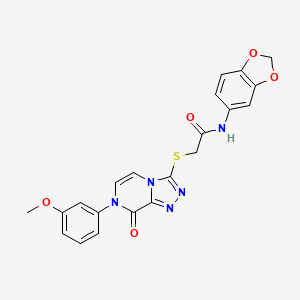 N-1,3-benzodioxol-5-yl-2-{[7-(3-methoxyphenyl)-8-oxo-7,8-dihydro[1,2,4]triazolo[4,3-a]pyrazin-3-yl]thio}acetamide