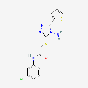 2-{[4-amino-5-(thiophen-2-yl)-4H-1,2,4-triazol-3-yl]sulfanyl}-N-(3-chlorophenyl)acetamide
