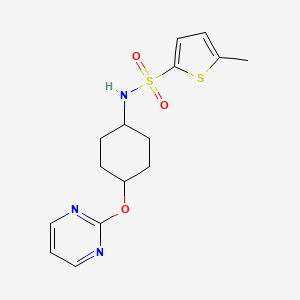 5-methyl-N-((1r,4r)-4-(pyrimidin-2-yloxy)cyclohexyl)thiophene-2-sulfonamide