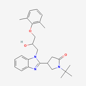 1-tert-butyl-4-{1-[3-(2,6-dimethylphenoxy)-2-hydroxypropyl]-1H-benzimidazol-2-yl}pyrrolidin-2-one