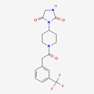 3-(1-(2-(3-(Trifluoromethyl)phenyl)acetyl)piperidin-4-yl)imidazolidine-2,4-dione