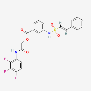 [2-oxo-2-(2,3,4-trifluoroanilino)ethyl] 3-[[(E)-2-phenylethenyl]sulfonylamino]benzoate