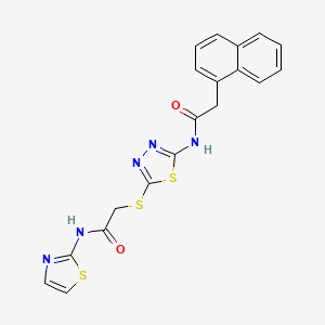 2-(naphthalen-1-yl)-N-(5-((2-oxo-2-(thiazol-2-ylamino)ethyl)thio)-1,3,4-thiadiazol-2-yl)acetamide