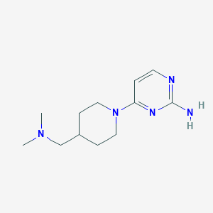 molecular formula C12H21N5 B2640178 4-{4-[(Dimethylamino)methyl]piperidin-1-yl}pyrimidin-2-amine CAS No. 1504779-08-1