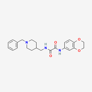 molecular formula C23H27N3O4 B2640185 N'-[(1-benzylpiperidin-4-yl)methyl]-N-(2,3-dihydro-1,4-benzodioxin-6-yl)ethanediamide CAS No. 953138-68-6